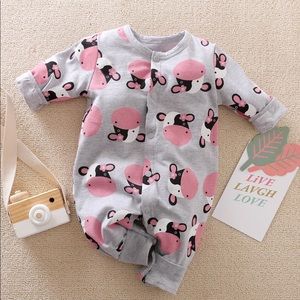 Adorable cow onesie outfit